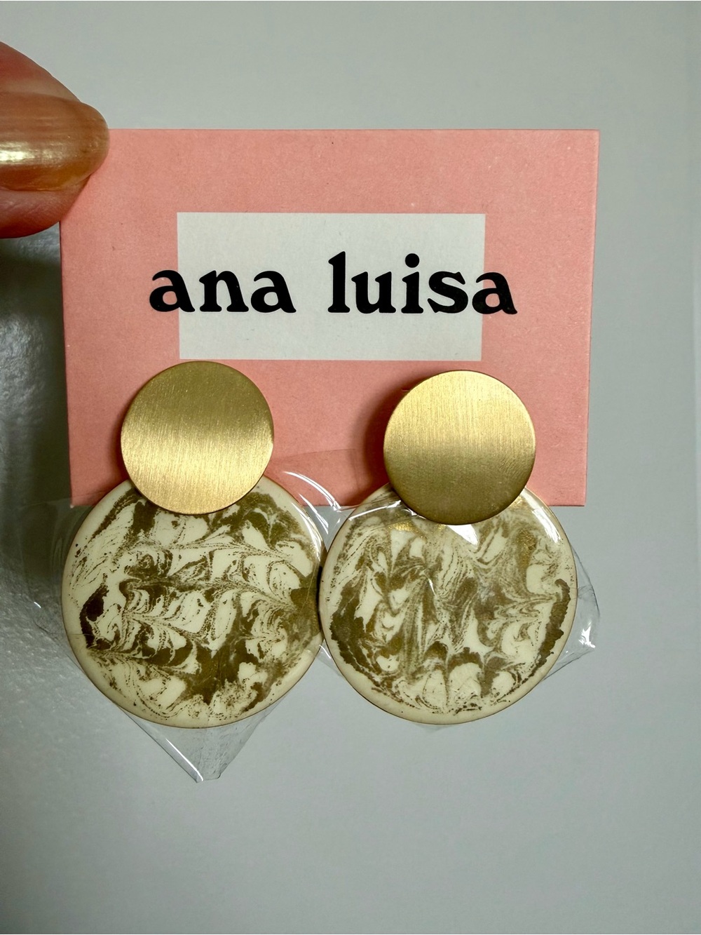 Ana Luisa Gold & Marble Drop Earrings